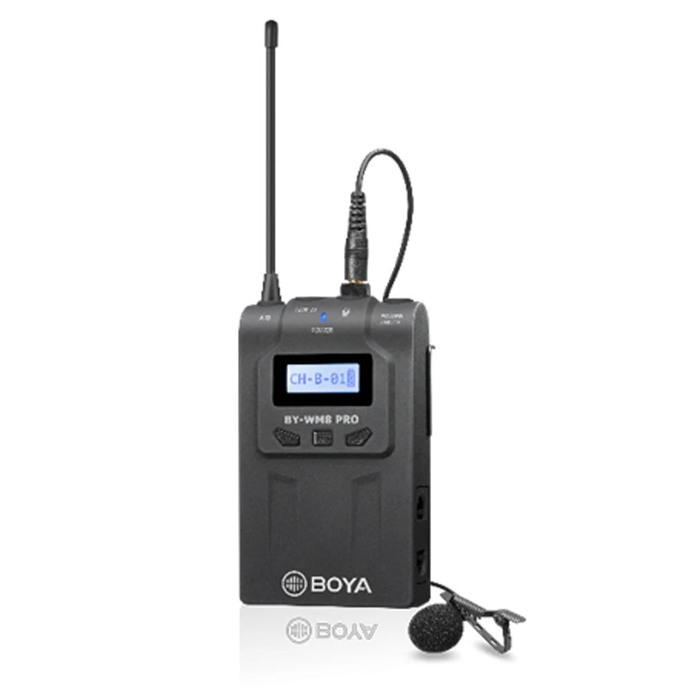 

BOYA TX8 Pro Wireless Bodypack Transmitter Lavalier Condenser Microphone Kit Digital UHF 100m System for RX8 BY-WM8 Pro K2 K1