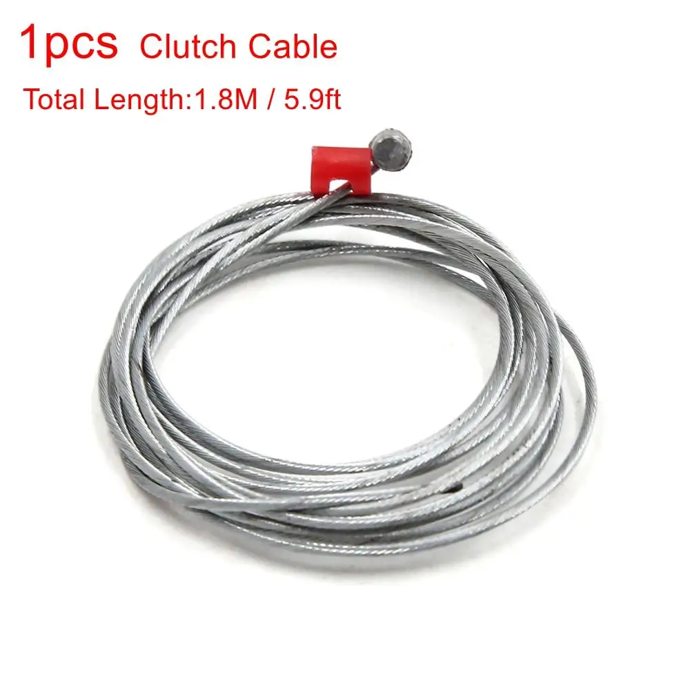 

X Autohaux Универсальный металлический трос сцепления длиной 1,8 м, провод тормозного кабеля акселератора, провод для мотоциклов, скутеров, аксессуары