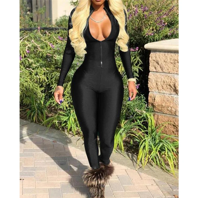 Повседневные женские комбинезоны сексуальный облегающий женский комбинезон с