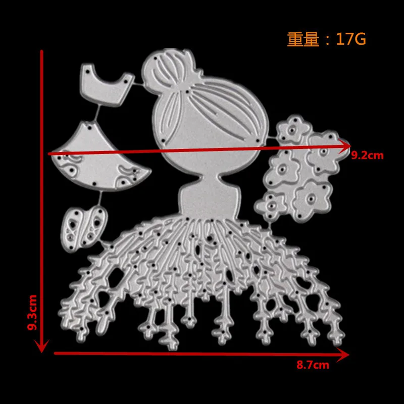 DIY юбка Девушка нож для резки головоломки травления die украшение альбома