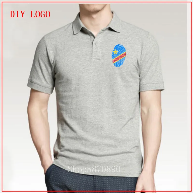 Мужская рубашка-поло с коротким рукавом красная принтом флага Конго 2020 | одежда