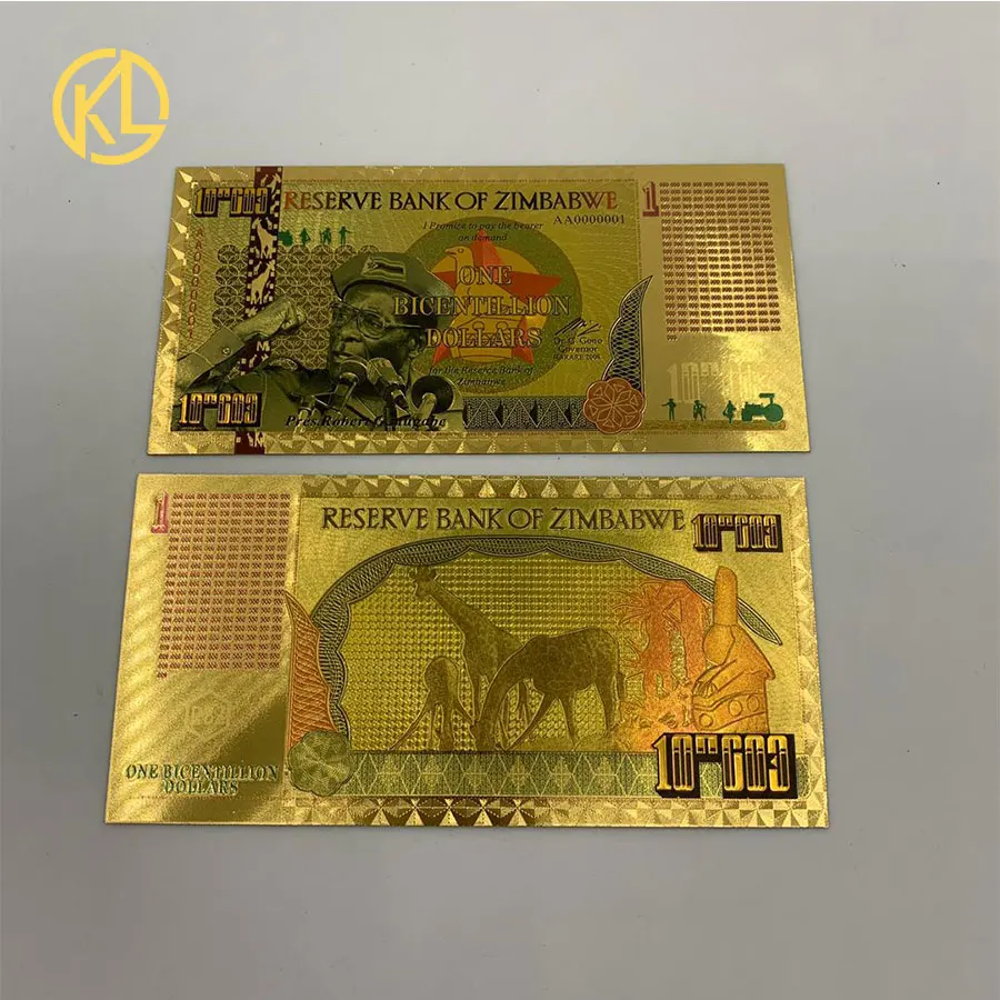 1000 шт 2 вида Золотой один vigintillion долларов zimbabwe вийская банкнота для хорошего подарка