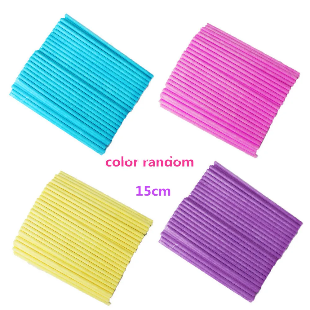 150x3.5mm 100 шт./компл. пищевой твердый леденец из бумаги, знак торта, конфеты, шоколадные палочки, сувенирные принадлежности для украшения проекта - Цвет: 150x3.5mm
