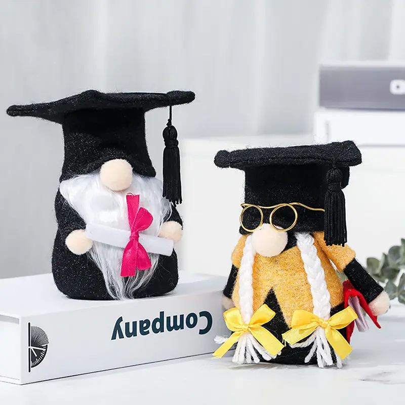

Staraise Graduation Season Gnome Plush Faceless Doll Toy For Kids Graduation Ornaments Dwarf Plush Graduation Doll Desktop Gnome