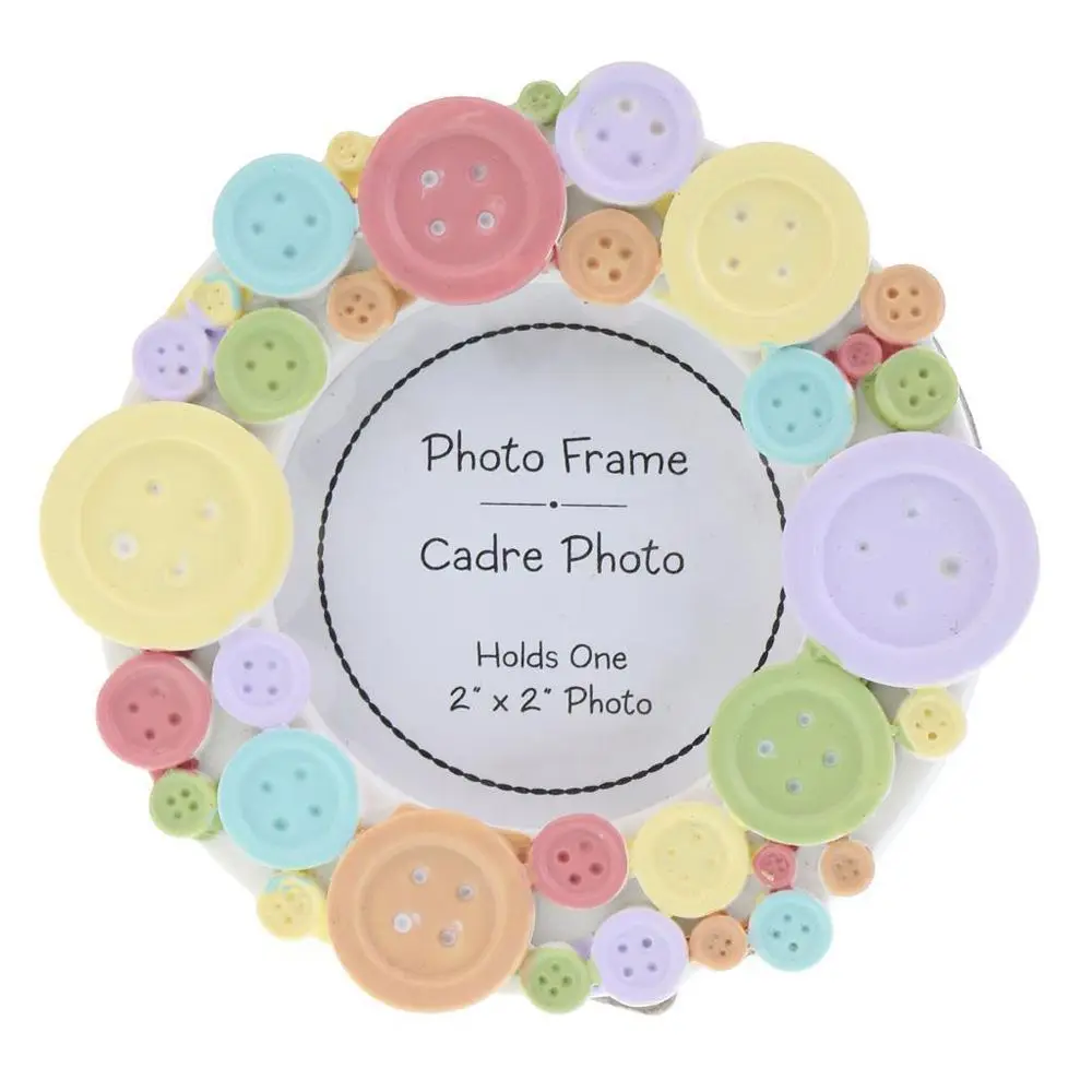 Милая Мини Радужная кнопка смоляная фоторамка свадебное украшение подарок для