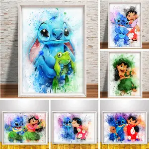 Personalized Name Disney Stitch Wall Art Decor Color Print -  Sweden