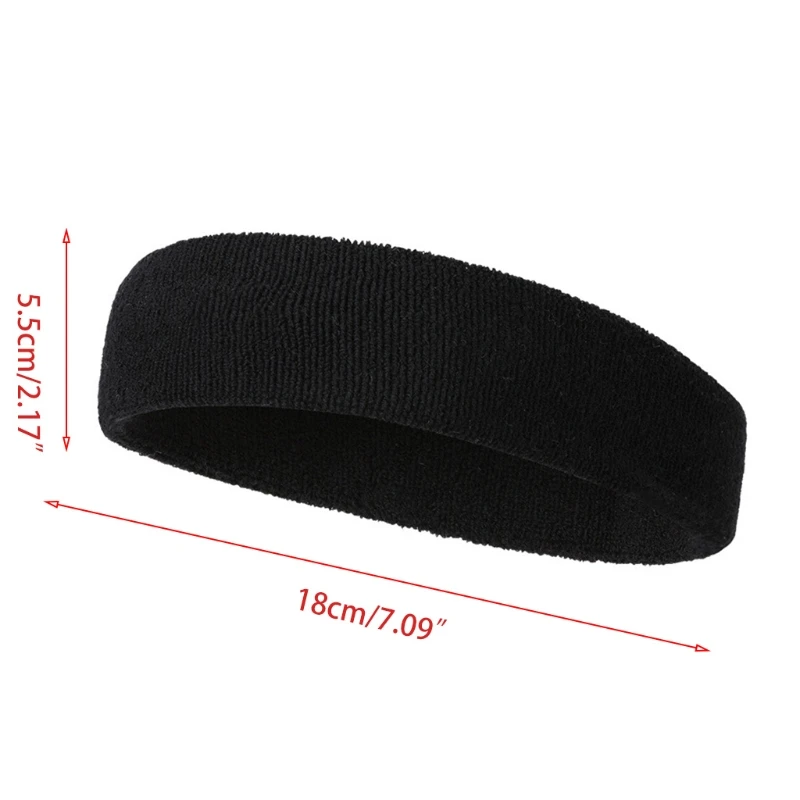 

Unisex Sweatband Headband Elastic Cotton Sport Headbands for Gym, Running, Outdoor, Basketball, Exercise Accessary G99D