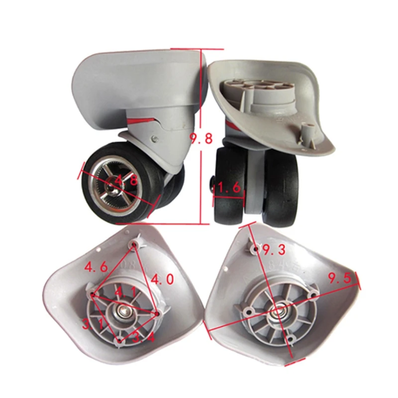 2 шт./пара резиновые поворотные колеса Поворот на 360 градусов чехол для чемодана