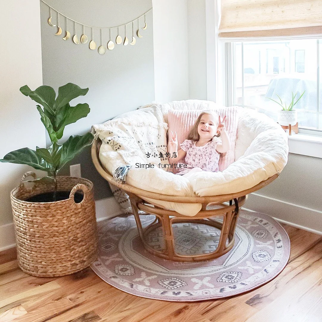 ТТ древняя рыба скандинавский ротанговый диван с откидывающейся спинкой