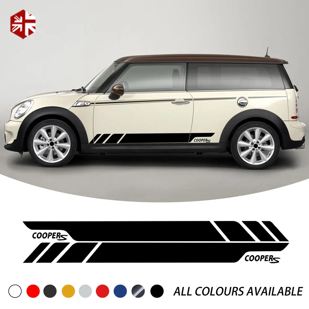 2 шт. автомобильный Стайлинг Cooper S графика виниловая наклейка гоночная дверь