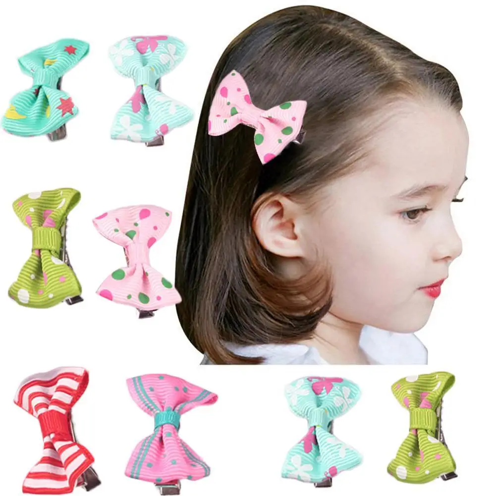 Minipinza para el pelo de colores para beb&eacute;, accesorio para el pelo con dise&ntilde;o de dibujos animados, accesorio para el pelo con lunares, ideal para regalo, 1 unidad-2