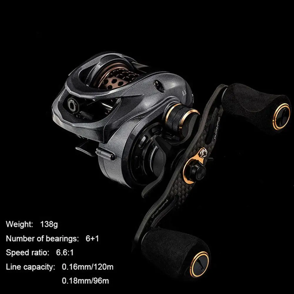 Low-Profile Reel Micro-material Water Carbon Ultra-light Throwing Dynamic Magnetic Brake Fishing | Спорт и развлечения