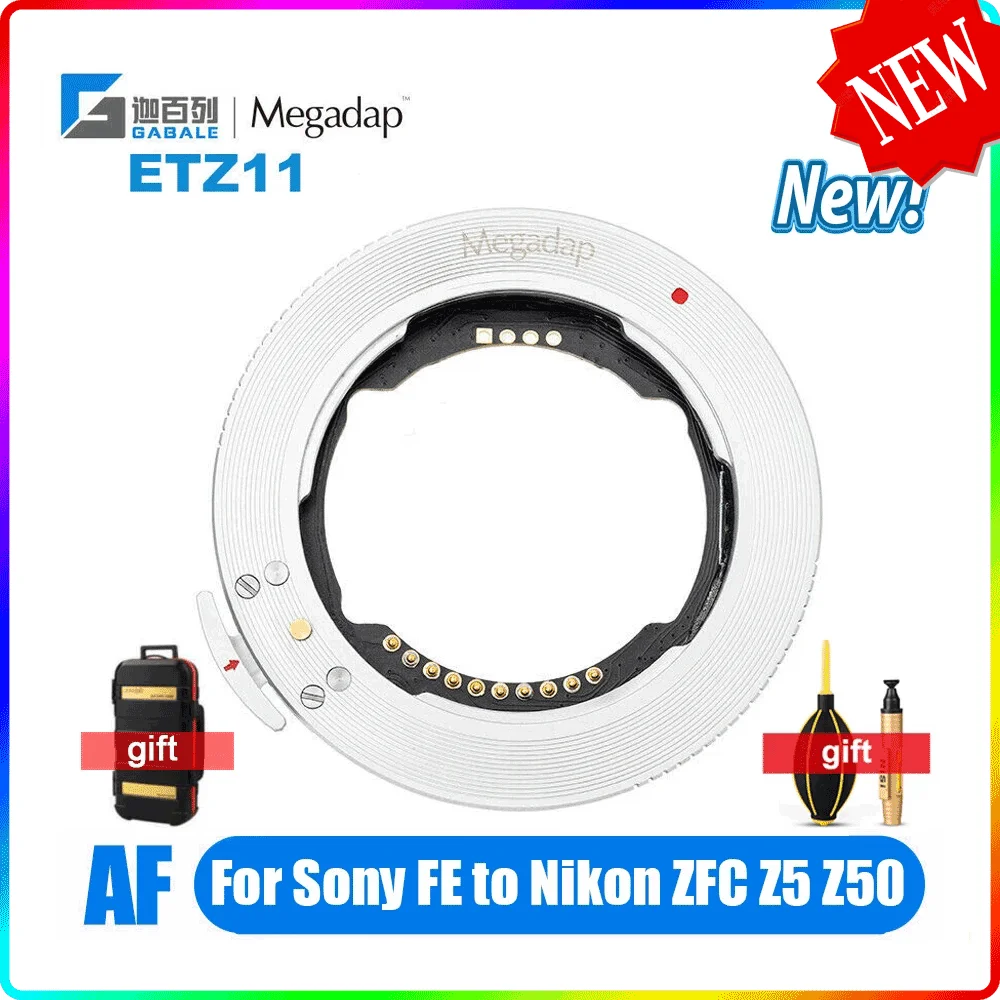 Кольцо адаптера объектива Gabale Megadap ETZ11 FE-NZ AF для Sony FE Mount Lens to Nikon ZFC Z5 Z50 Z6 Z6II Z7II Z9 Cameras