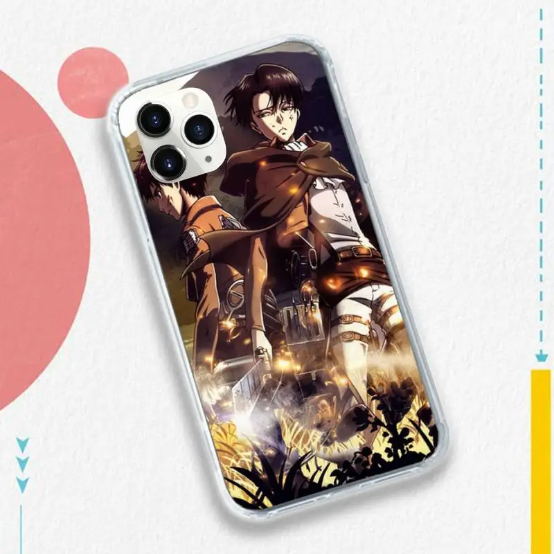 

Anime Japanese attack on Titan Phone Case for iPhone 11 12 pro XS MAX 8 7 6 6S Plus X 5S SE 2020 XR