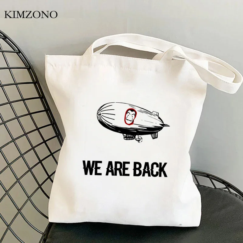

Money Heist 2 shopping bag eco bolsa jute bag canvas bag reusable ecobag woven boodschappentas grab