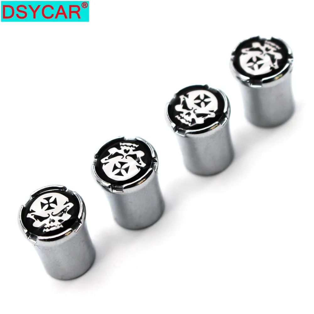 

DSYCAR 4Pcs/Set Car Styling Zinc Alloy Car Tire Valve Caps Wheel Tires Tire Stem Air Cap Airtight Covers