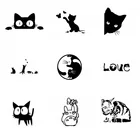 Наклейки на автомобиль с изображением кошки, виниловые наклейки с изображением животных для автомобилей, окон и кузова