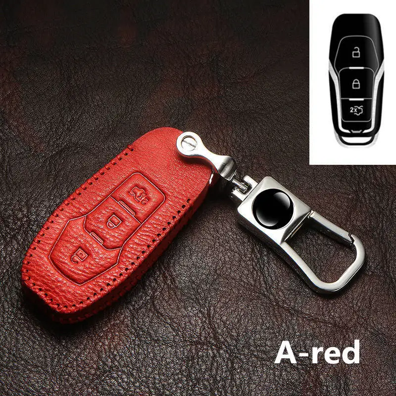 Smart Key Shell Accessories 3 Buttons Case for Car Cover Protector Leather For Ford Mustang Taurus New Mondeo | Автомобили и