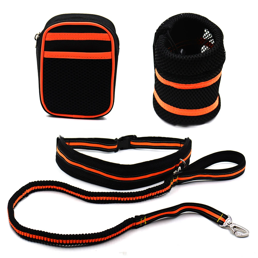 Pet Dog Cat Running Jogging Padded Waist Belt Reflective Strip Elastic Leash Perfect Walking Training Set Hands Free 5 | Дом и сад