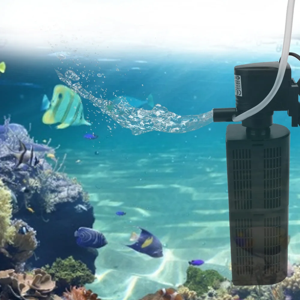 

3 в 1 аквариумный водяной насос с внутренним фильтром, мощный аквариумный фильтр, насос для фильтрации аквариума 12 Вт 18 Вт 25 Вт 35 Вт