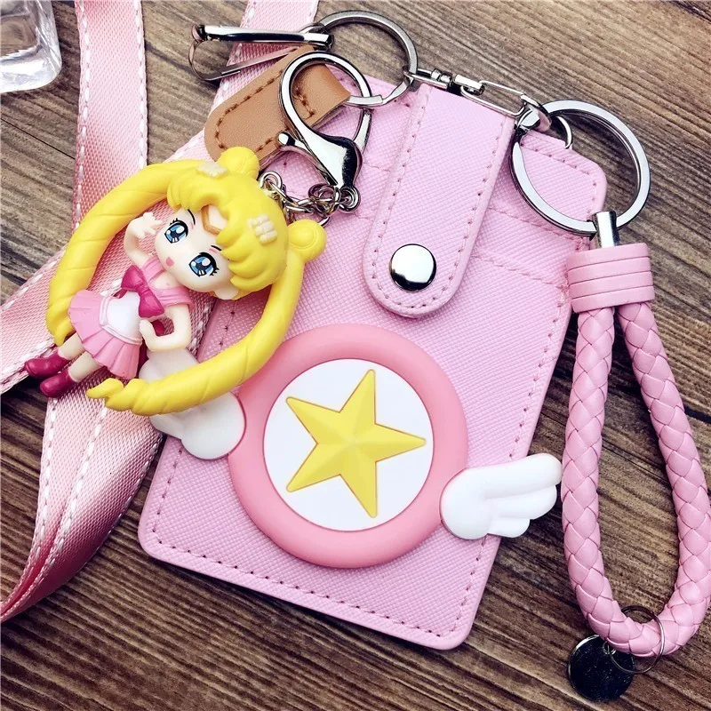 Kawaii Мультфильм Ключ карта с Брелок ID держатель для карт милые банковские кредитные карты пакеты на день рождения Рождественский подарок для подруги