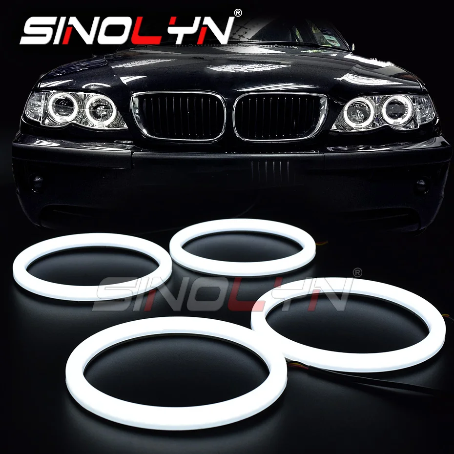 

Sinolyn Cotton LED Angel Eyes For BMW E46 Coupe Convertible 325ci 330ci Xenon Headlight Tuning Turn Signal Rings Car Accessories