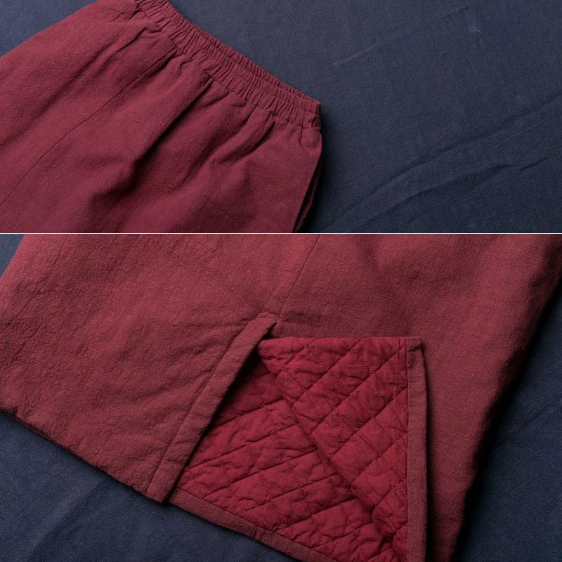 

NINI WONDERLAND Winter 2020 Plus Cotton A-line Skirt Women Cotton Linen Vintage Midi Skirts Female Elastic Waist Casual Skirt