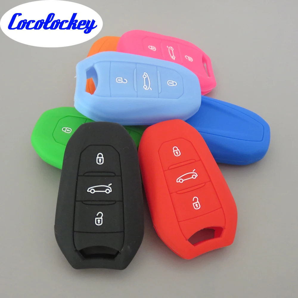 Cocolockey силиконовый чехол для автомобильного ключа Peugeot 508 301 2008 3008 4008 407 408 Citroen Elysee 3