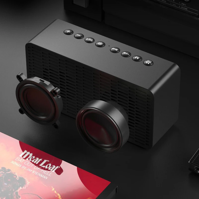 Новинка зеркальные настольные часы Bluetooth Колонка для домашнего офиса TF/AUX