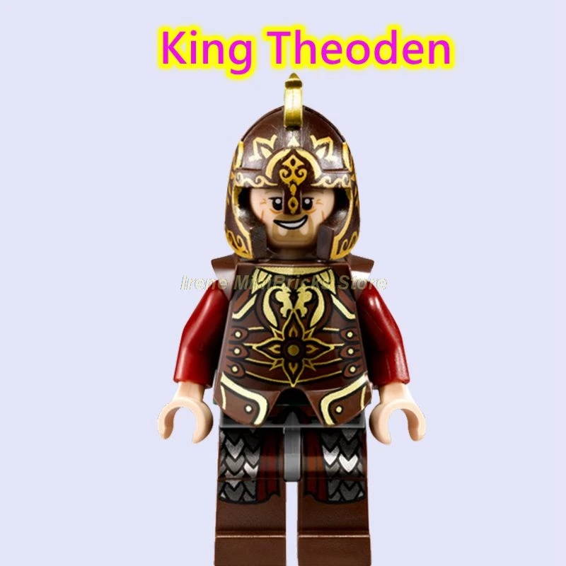 King Theoden Хоббит Властелин колец Bllbo Aragorn Orcs Bard eowin Ringwraith Gandalf подарки на день рождения строительные блоки игрушки для детей - Цвет: King Theoden