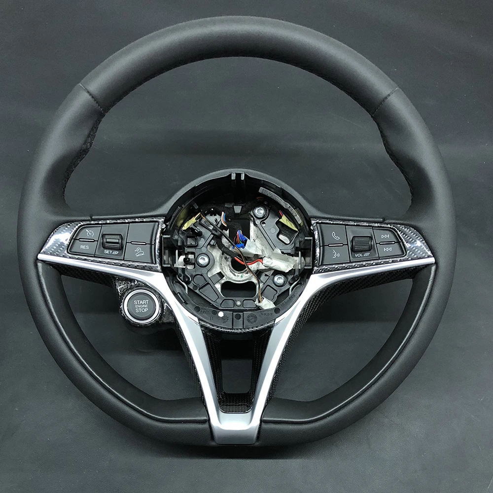 

Real Carbon Steering Wheel for Alfa Romeo Giulia 2017 Stelvio 2017