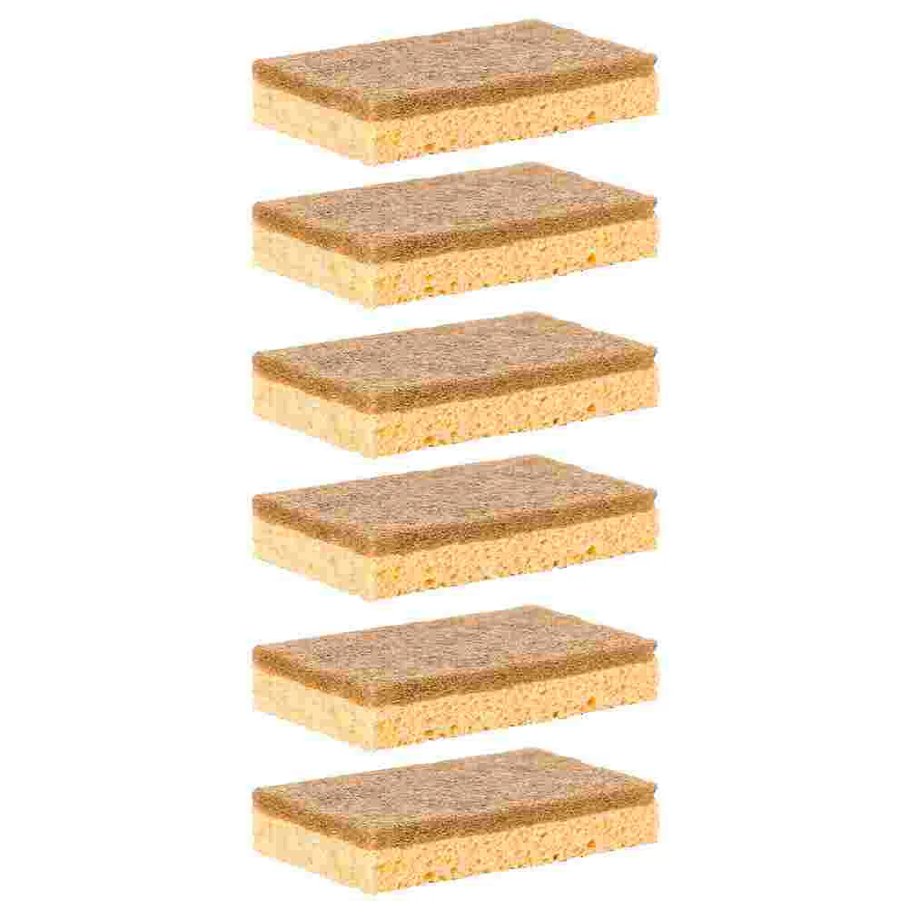 

6Pcs Cleaning Washing Sponges Tableware Scrubbers Sink Bowl Scrubbing Towel