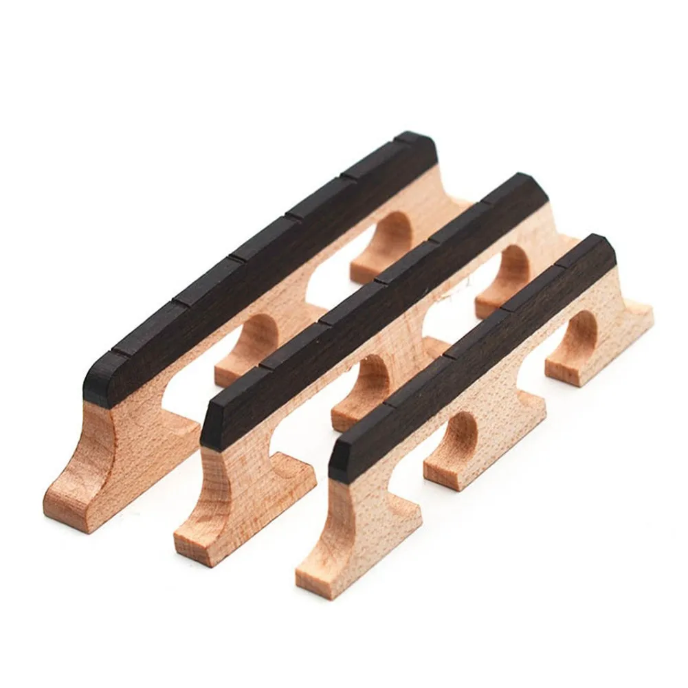 

1pc Banjo Bridge Maple Ebony 3 Footed Banjo Bridge Replacement Bridges For 4 5 6-string Banjos Parts Instruments Accessories