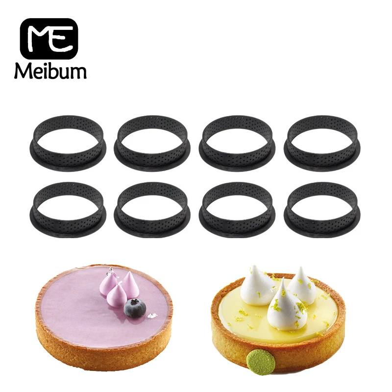 Meibum 2/4/6/8 шт. Пластик перфорированные Форма для яиц пирога французский десерт пресс-форм фруктовый сыр торт модель спасательного круга Кухня пресс-формы для выпечки