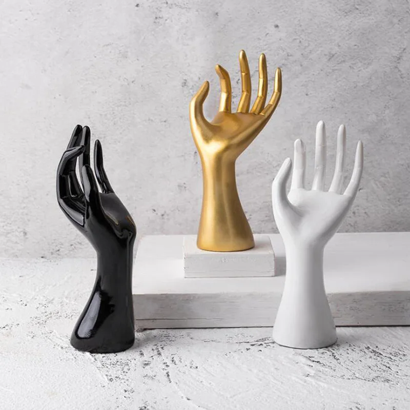 Лидер продаж подставка-держатель для ювелирных изделий из золотистой смолы -