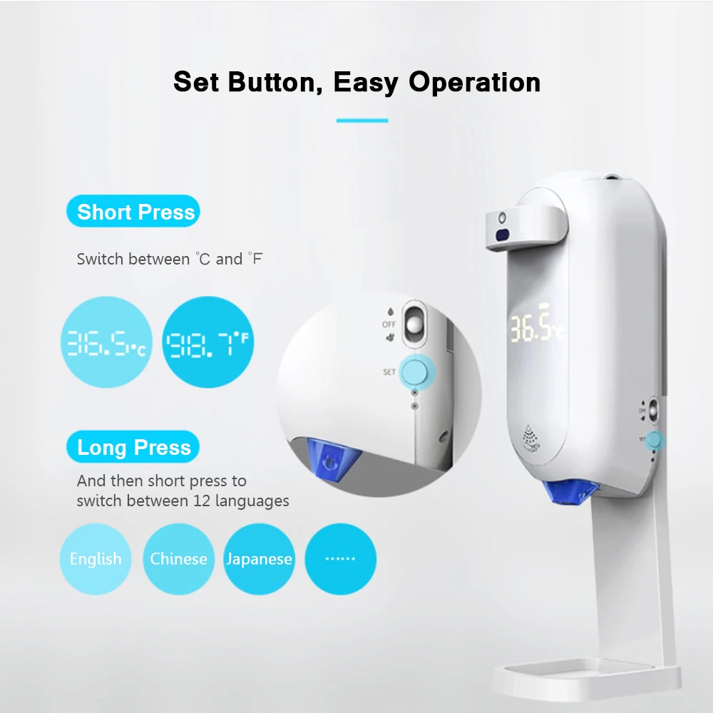 

Автоматический Бесконтактный дозатор для мыла, с голосовым управлением на 12 языках, 1100 мл