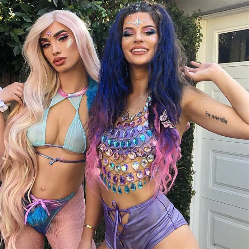 Женский ажурный топ без рукавов с металлическими цепочками и стразами|Майки| |