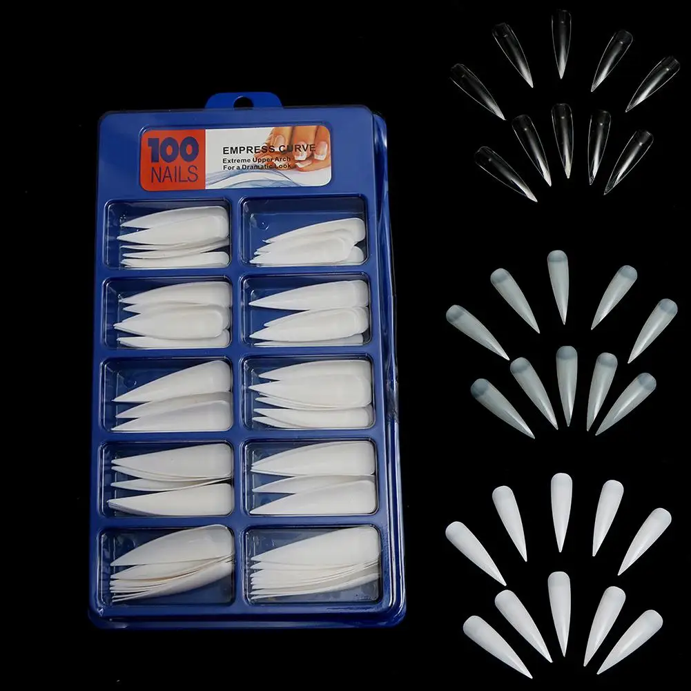 100 шт./кор. накладные ногти искусственные полное покрытие овальная для Неил арта