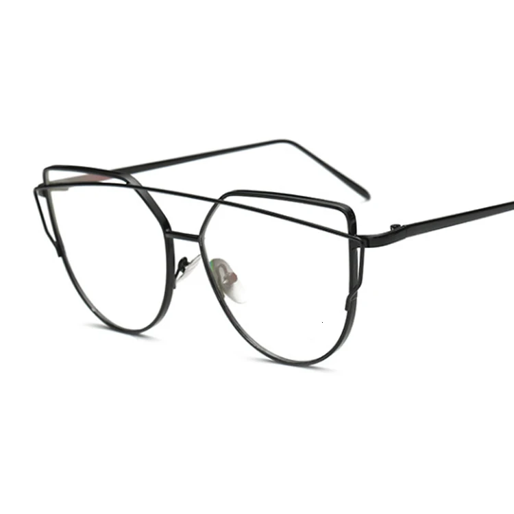 

Fashion Glasses Women Vintage Cateye Eyeglasses Frame Metal Myopia Optical Eyewear Transparent Lens Comfort Light Spectacle