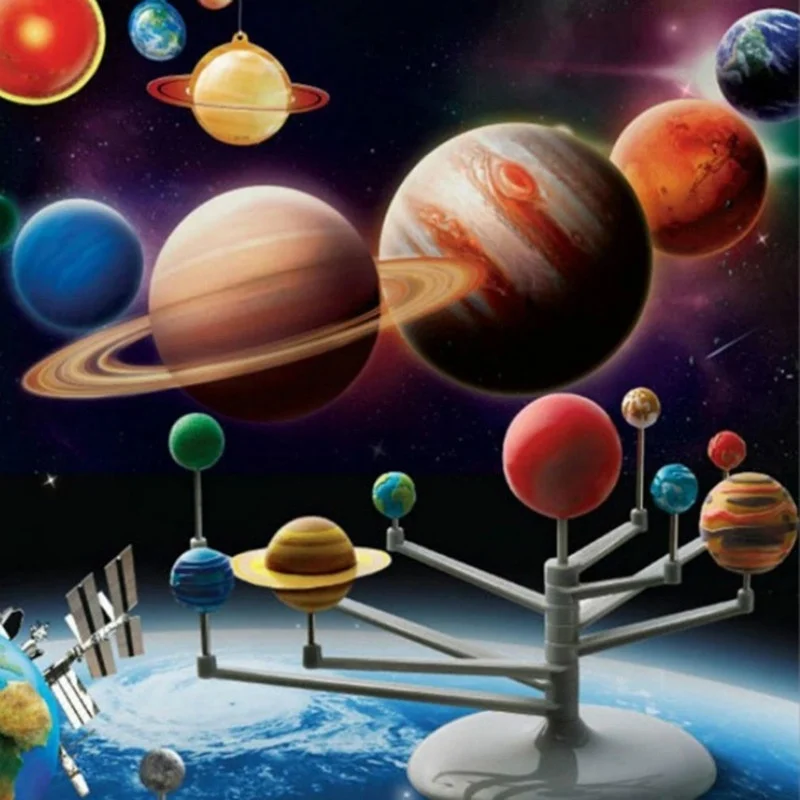 

Simulation Nine Planets Solar System Planetarium Painting Kit Astronomy Kid Arts Science Toys Child Educational Teaching DIY Toy