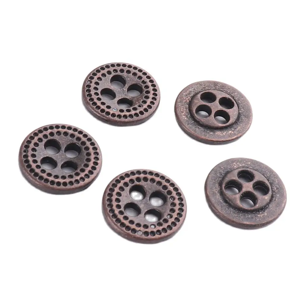 Металлические 4 отверстия 11 мм плоские кнопки для одежды пальто джинсы пошив