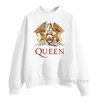 vintage queen band%c2%a0sweatshirt freddie mercury print hoodies women white hip hop rock hoddies gothic clothes winter streetwear