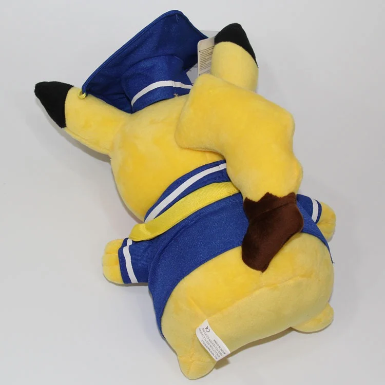 

Pokemon's Super Cute Graduation Season Pikachu Doll Pokemon Tail Single Pikachu 28cm Doll Gift for Children