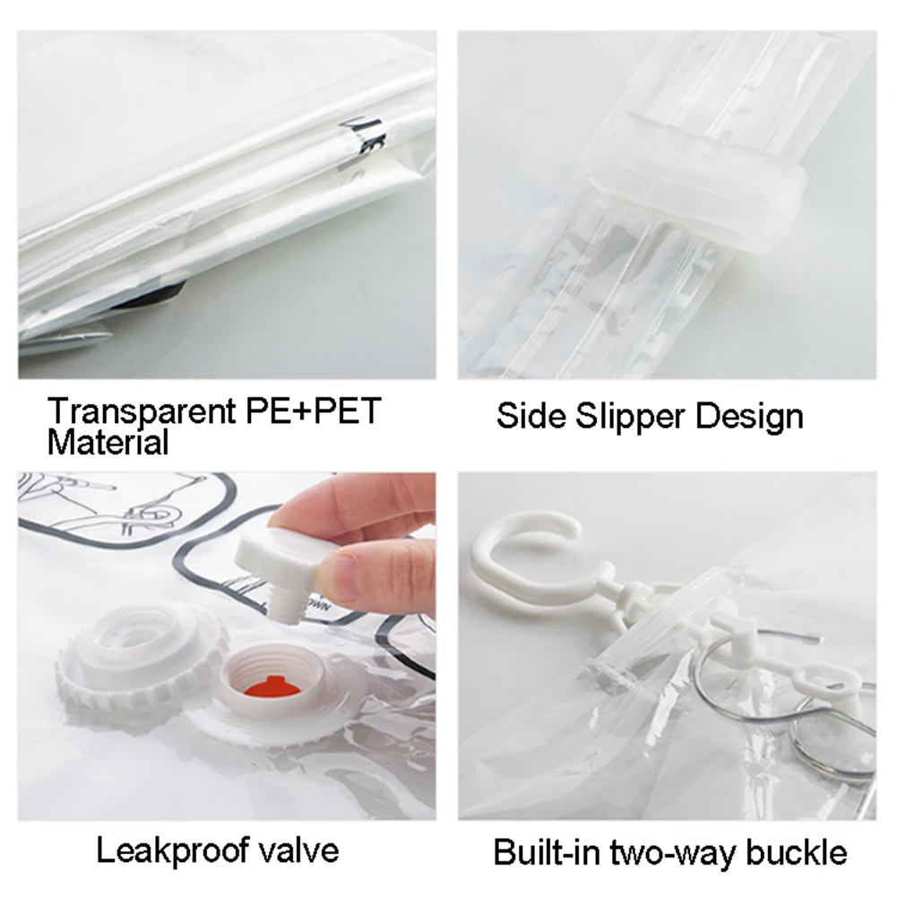 Transparent Hanging Vacuum Bag Folding Coat Clothes Sealed Storage Pouch Sack Space Saving Bags Compression | Дом и сад