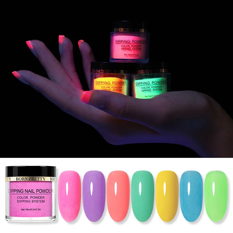 1 коробка Светящийся лак для ногтей порошок фосфорный блеск украшения УФ гель без