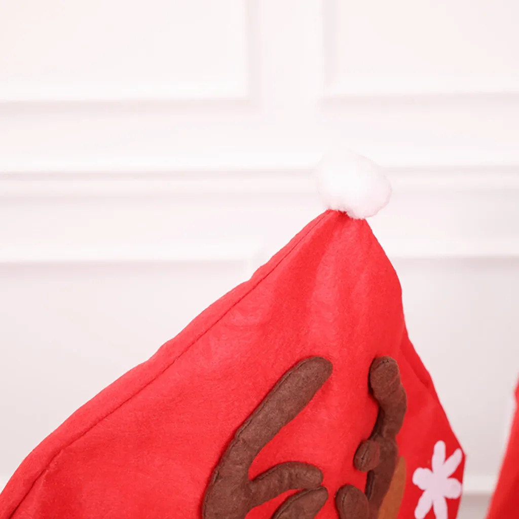 Christmas Decoration Chair Covers Dining Seat Santa Claus Home Party Decor Cartoon Old Man Snowman Stool Set | Дом и сад