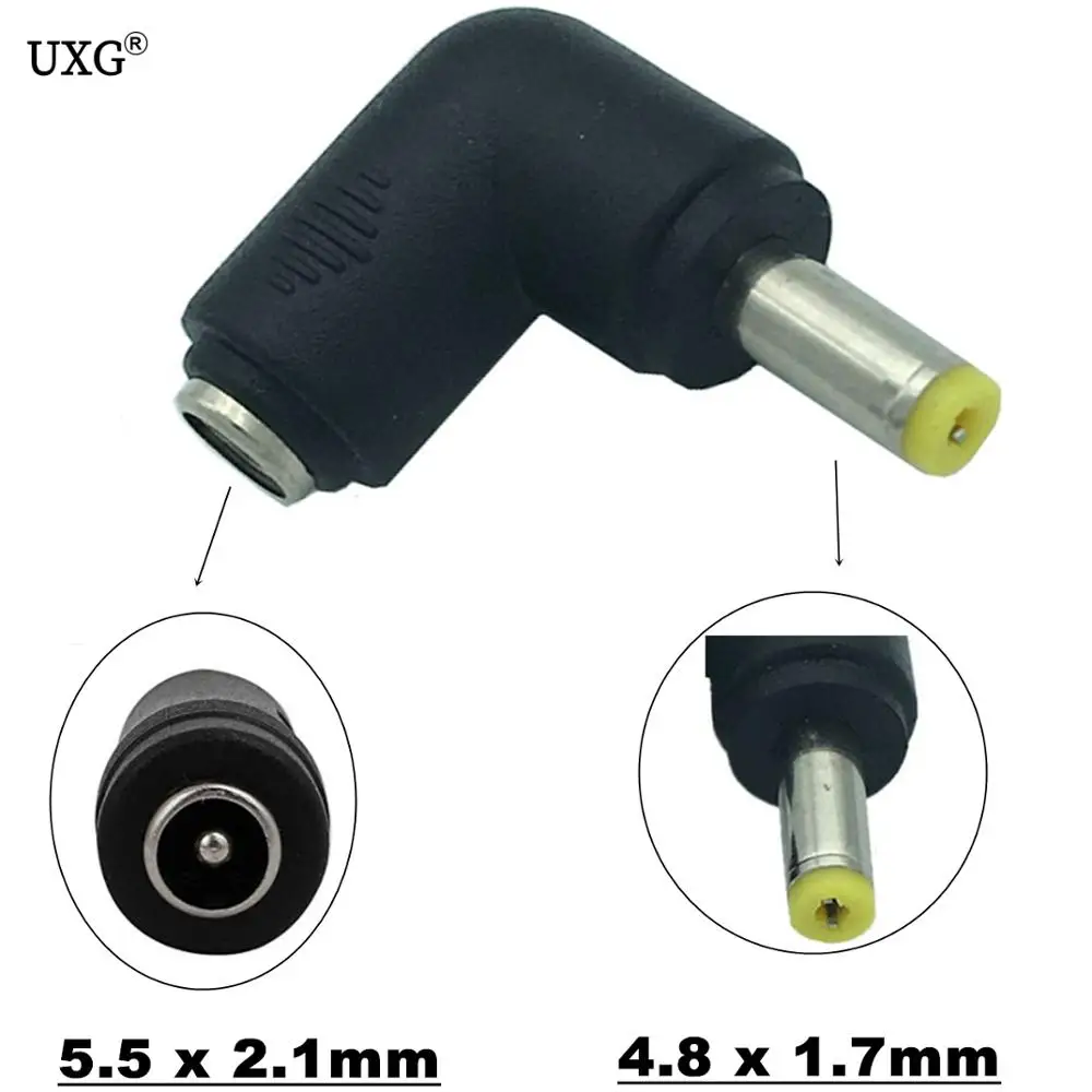 

DC Power Converter Plug, 4.8mm X 1.7mm Male To 5.5mm X 2.1mm Female Jack Adapter Connector