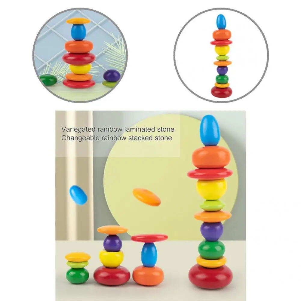 

Stress-relieving Portable Toddlers Stacking Stones Toy Baby Supplies for Kindergarten