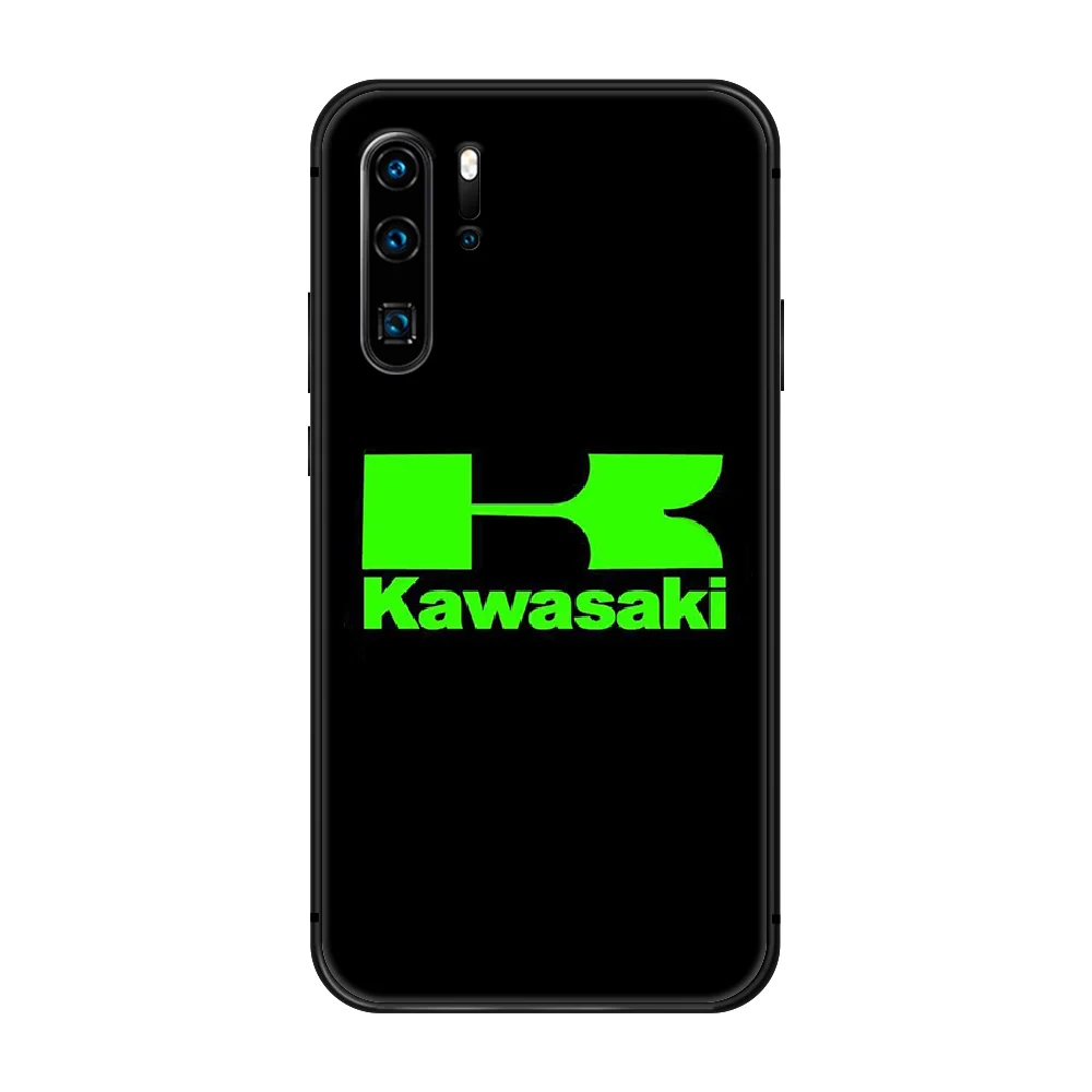 

Japanese brand Kawasaki Phone Case Cover Hull For Huawei P8 P9 P10 P20 P30 P40 Lite Pro Plus smart Z 2019 black coque soft Etui
