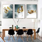Скандинавская Картина на холсте Современные Абстрактные Винные бокалы и печатные настенные картины для гостиной современный домашний Декор без рамки